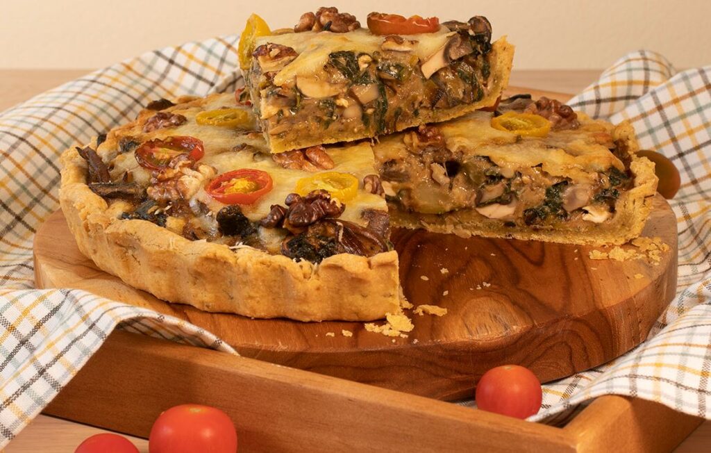 quiche de champiñones