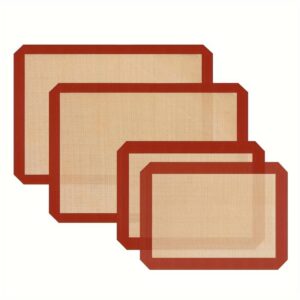 4 Piezas, Alfombrillas De Silicona Para Hornear, Alfombrillas Antiadherentes Para Hornear