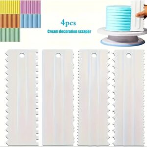 Conjunto de 4 raspadores para tartas 4pcss, juego de raspadores para decoración de tartas de crema,